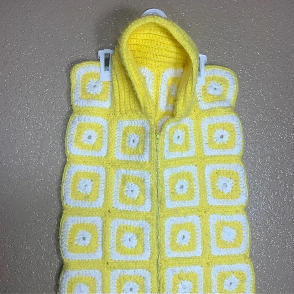 ‎Vintage crochet granny square handmade baby sleep sack